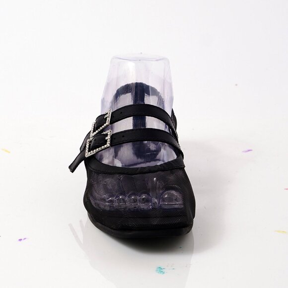 FREE PEOPLE Sheer Crystal Gemini Flats / Black - Picture 8 of 11